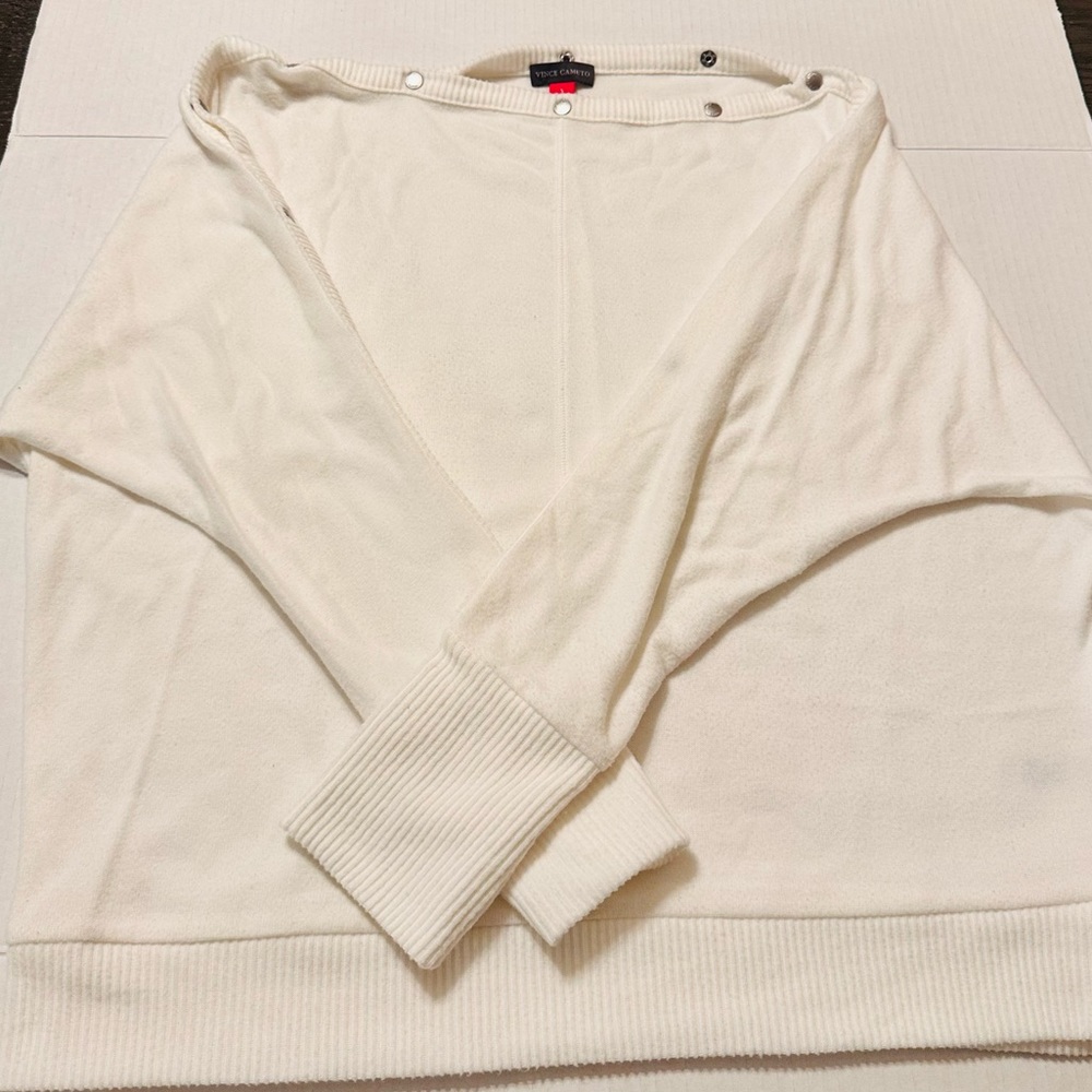 Vince Camuto Cream Dolman Long Sleeves Sweater Size S